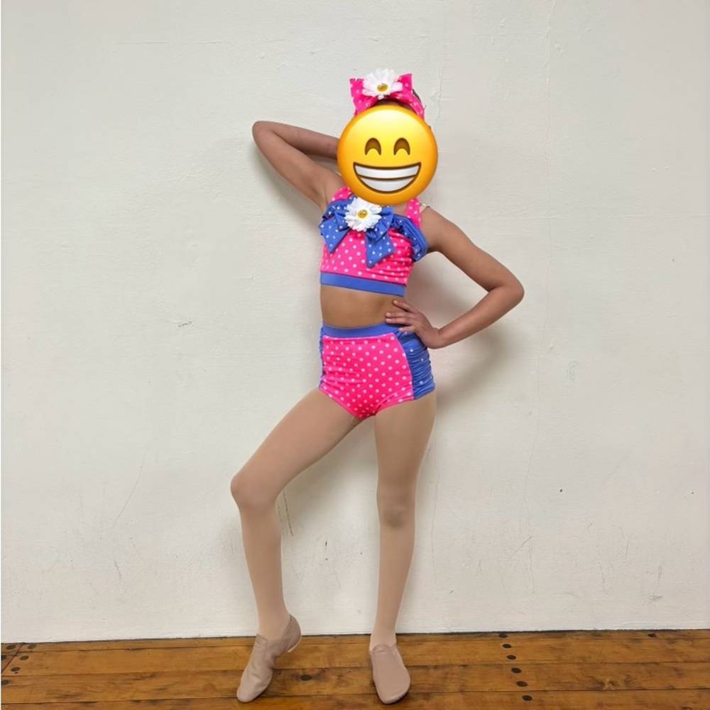Weismann 2 Piece Pink and Blue Halter Costume and Headpiece size IC